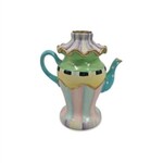 MacKenzie-Childs violet teapot candle holder