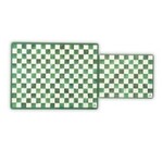 MacKenzie-Childs emerald check glass cutting boards, set of 2