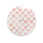 MacKenzie-Childs rosy check glass lazy susan