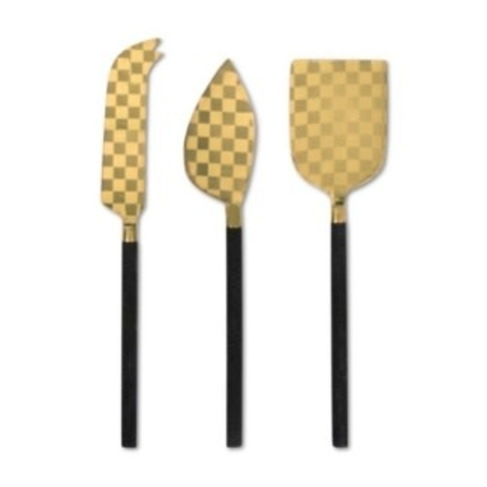 MacKenzie-Childs black cheese knife set