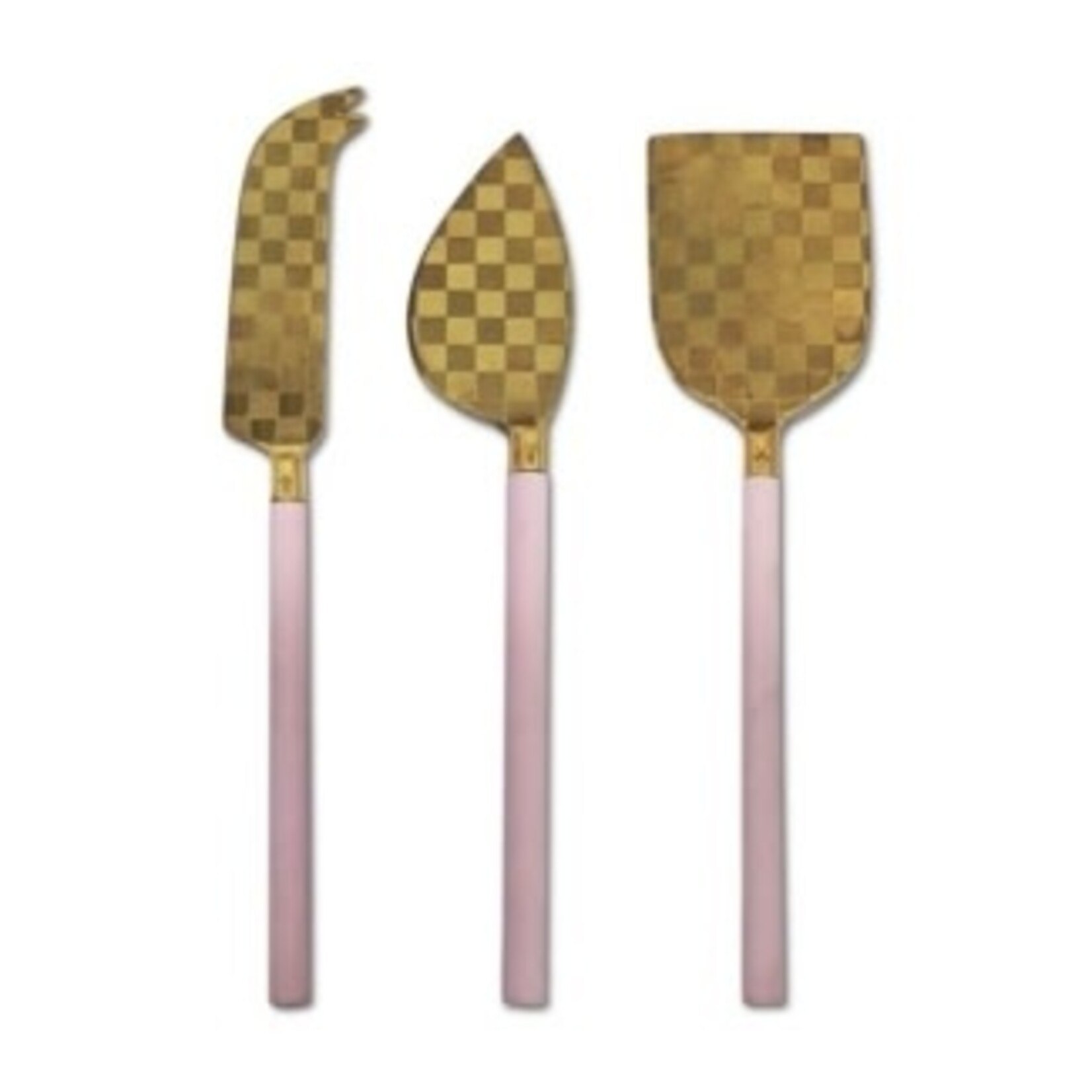 MacKenzie-Childs rosy cheese knife set