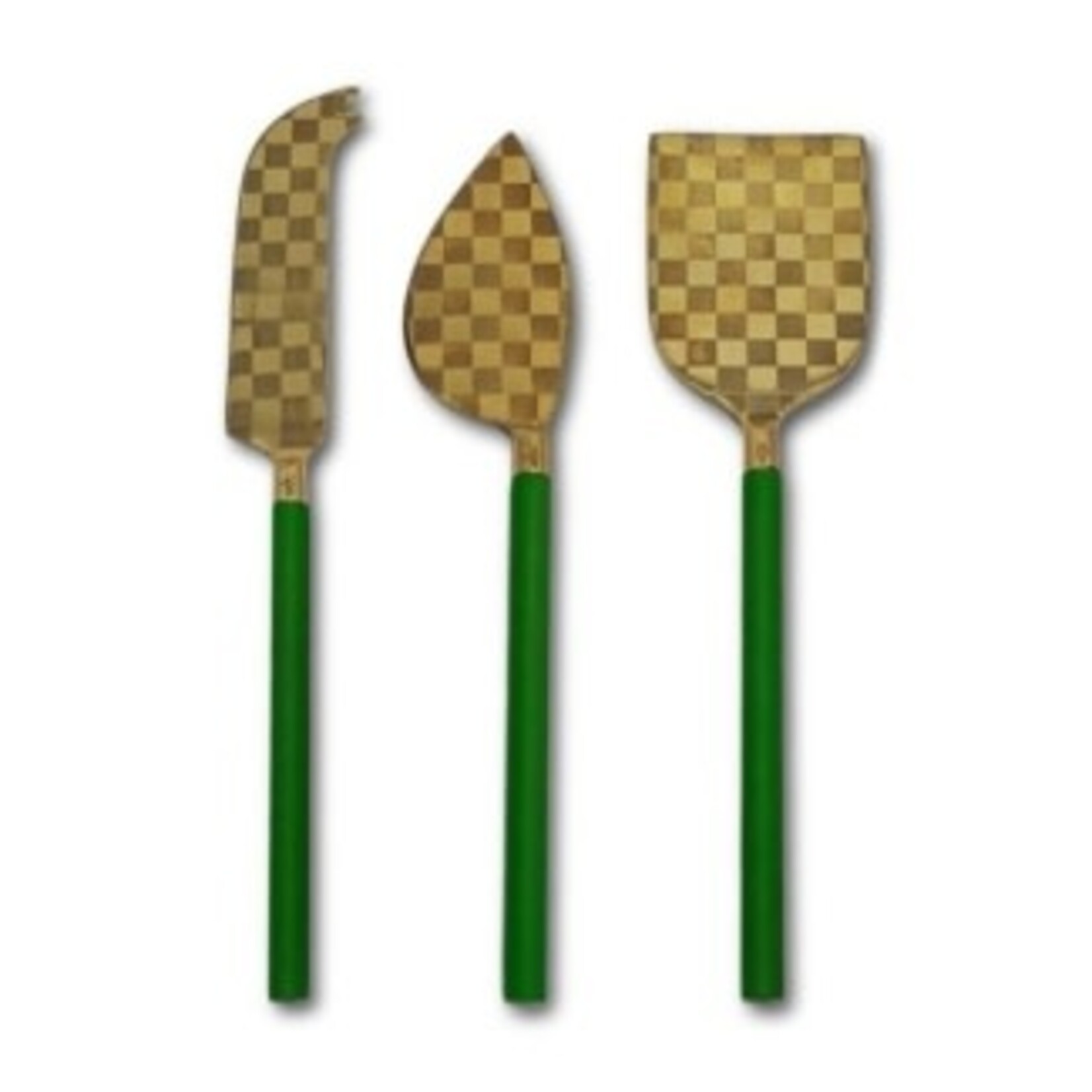 MacKenzie-Childs emerald cheese knife set