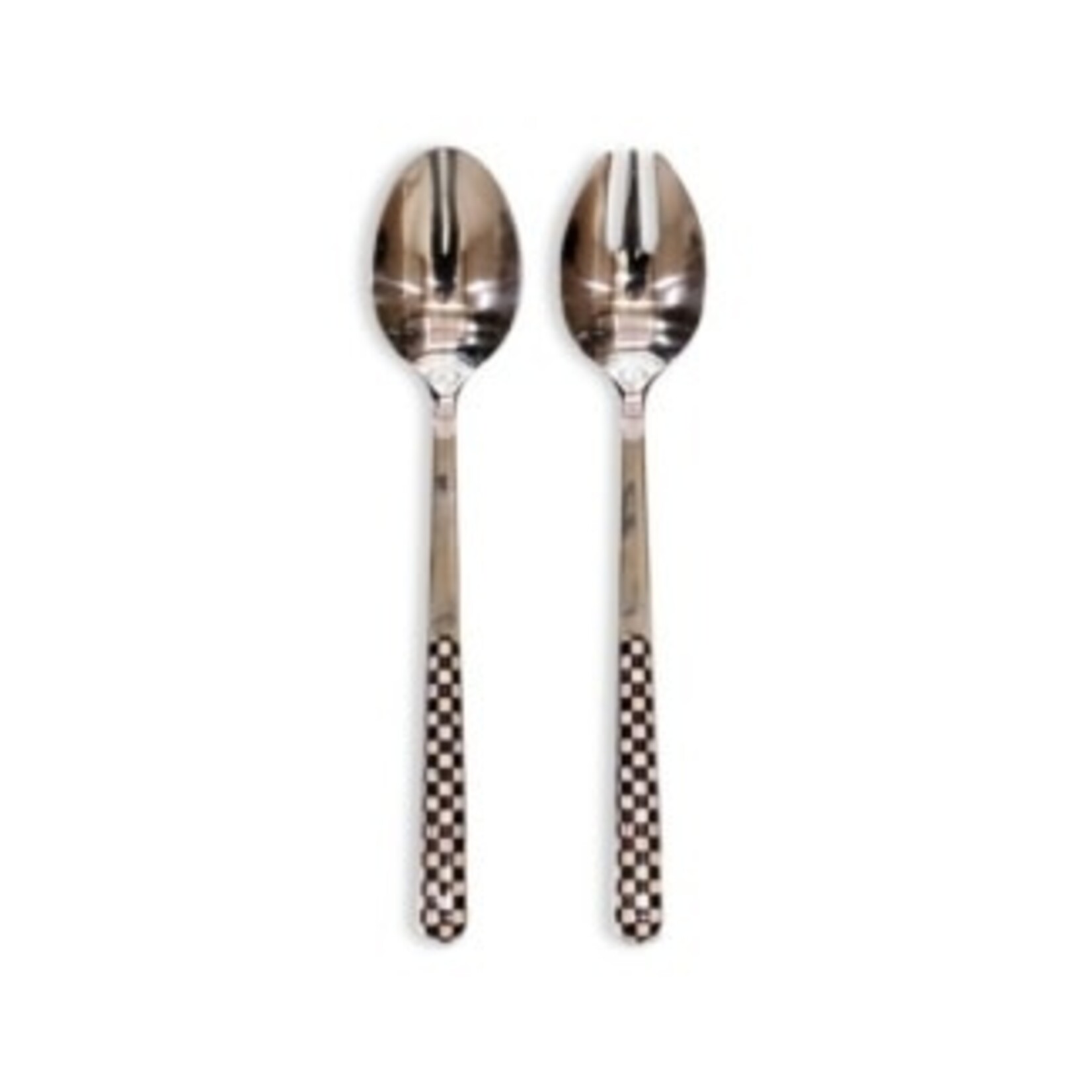 MacKenzie-Childs courtly check bistro salad serving set