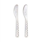 MacKenzie-Childs sterling check bistro spreaders, set of 2
