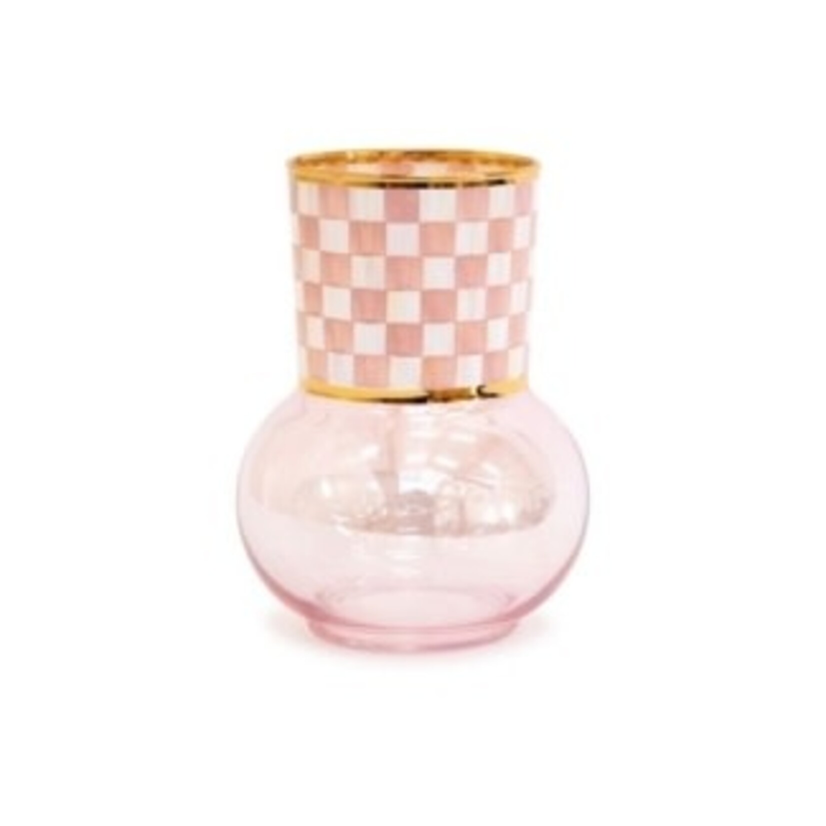 MacKenzie-Childs rosy check glass vase