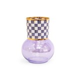 MacKenzie-Childs violet check glass vase