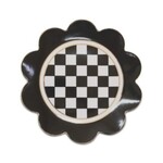 MacKenzie-Childs black petal dinner plate