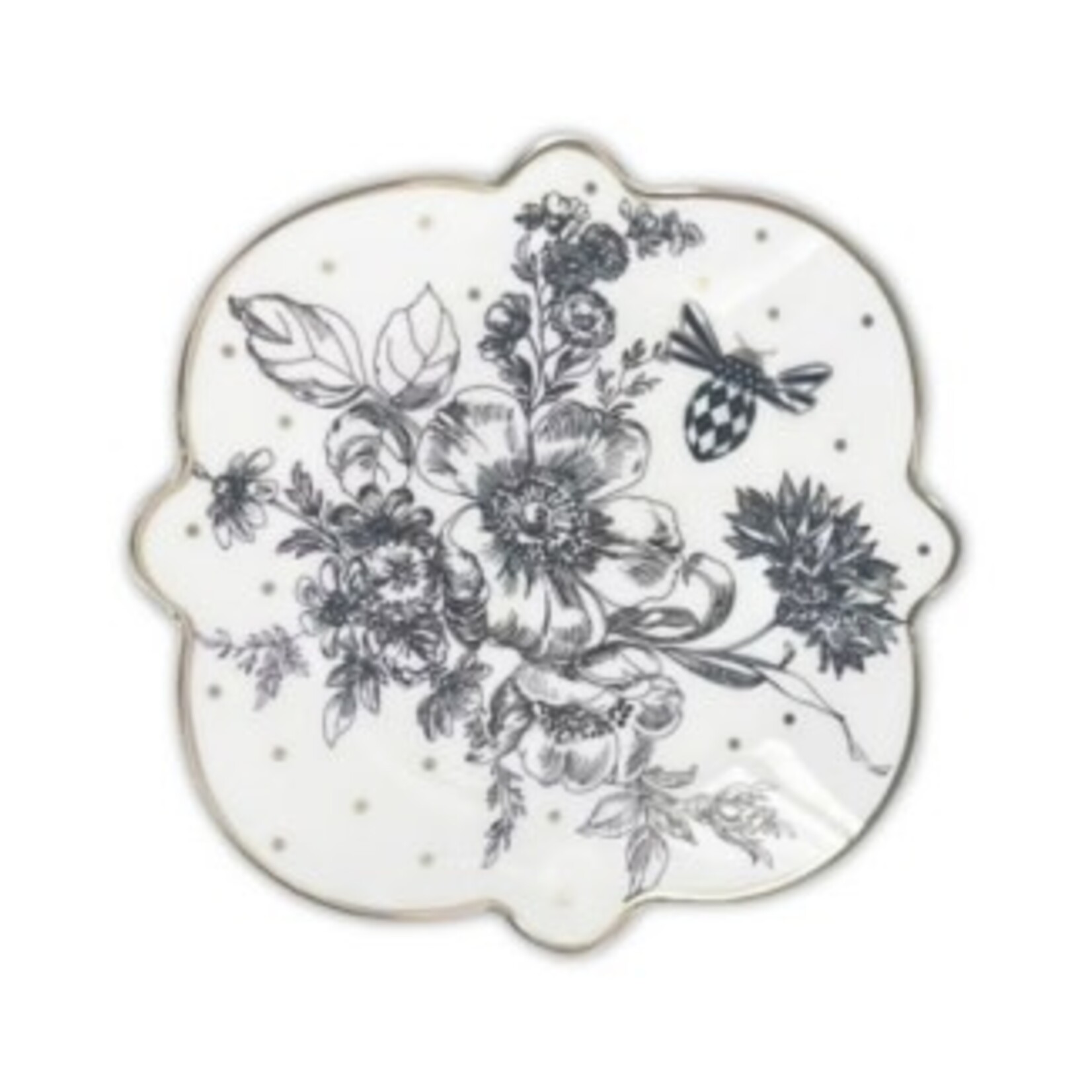 MacKenzie-Childs bee toile salad plate