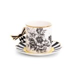 MacKenzie-Childs bee toile mug & saucer set