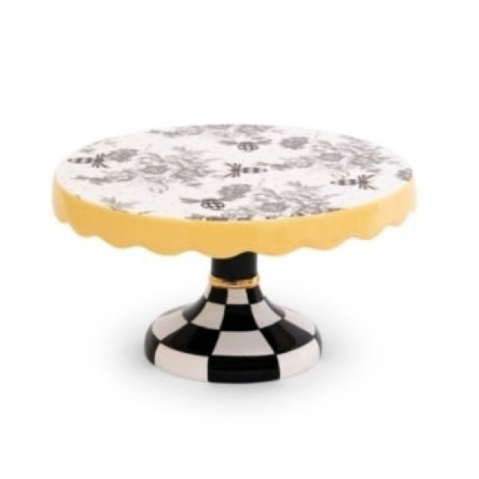 MacKenzie-Childs bee toile small pedestal platter