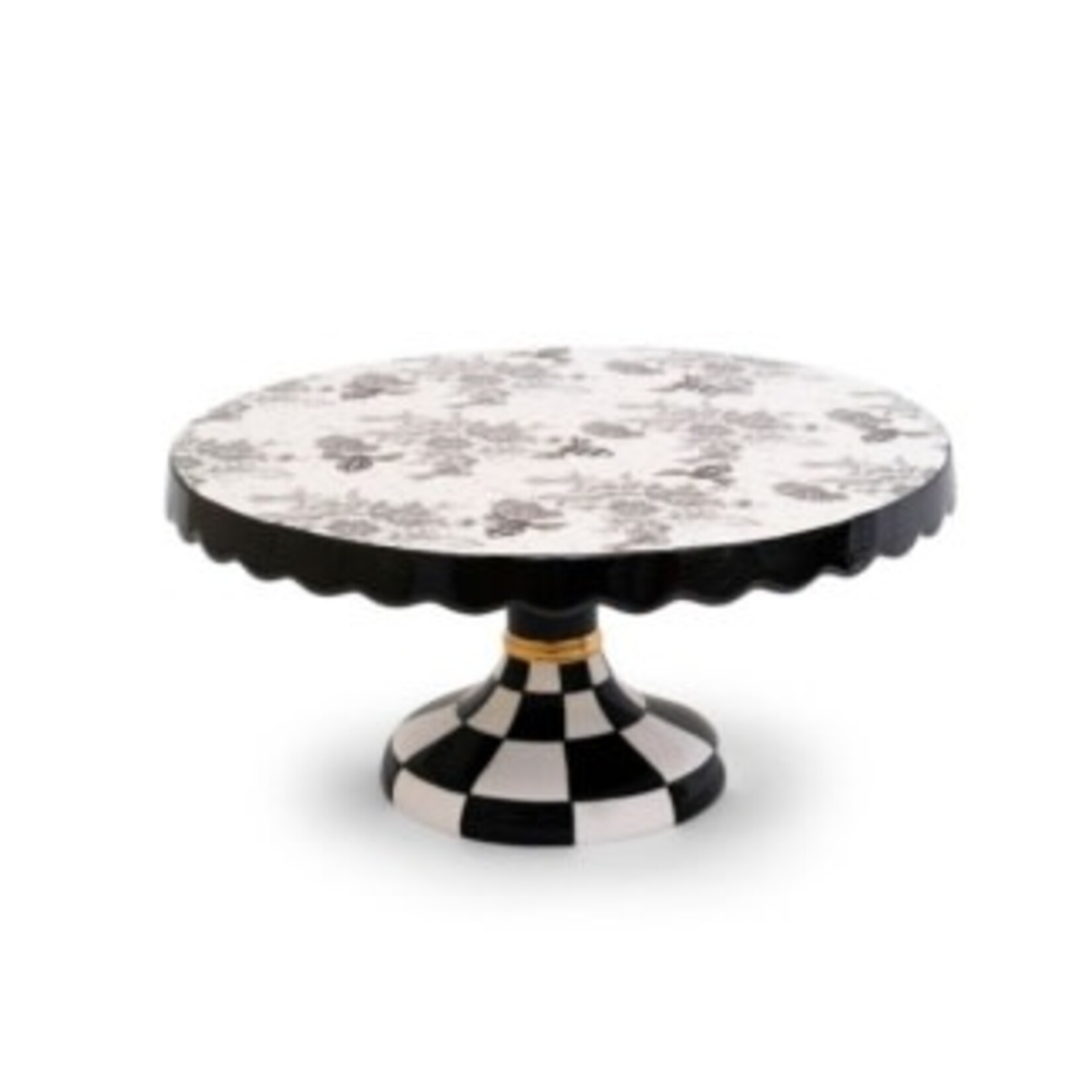 MacKenzie-Childs bee toile large pedestal platter