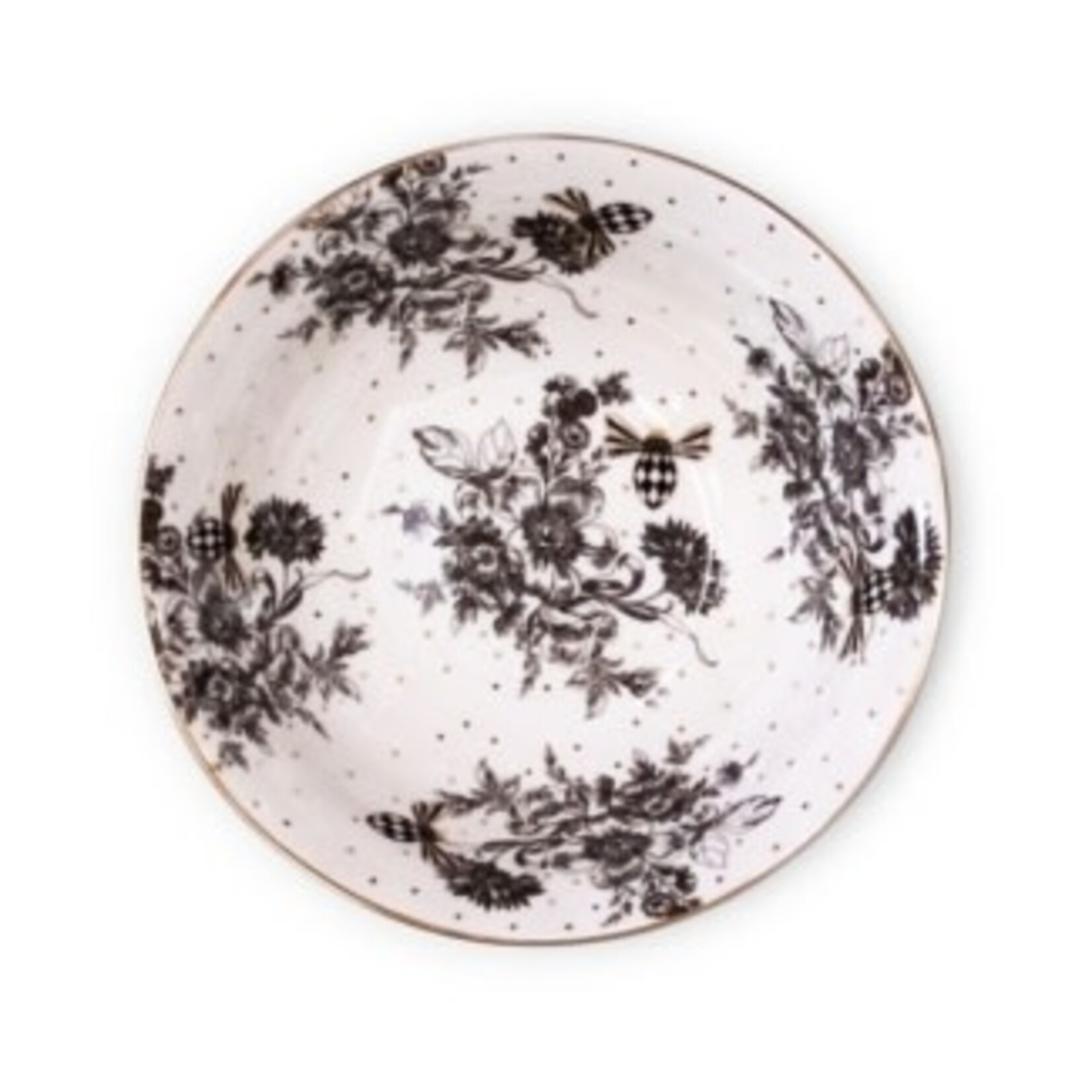 MacKenzie-Childs bee toile serving bowl