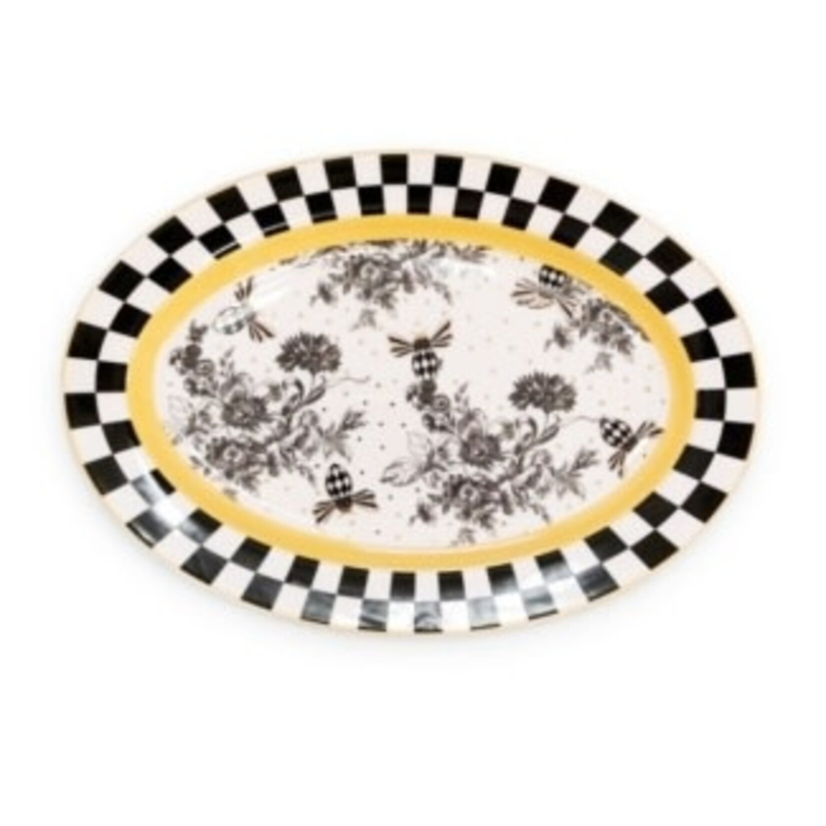 MacKenzie-Childs bee toile oval platter