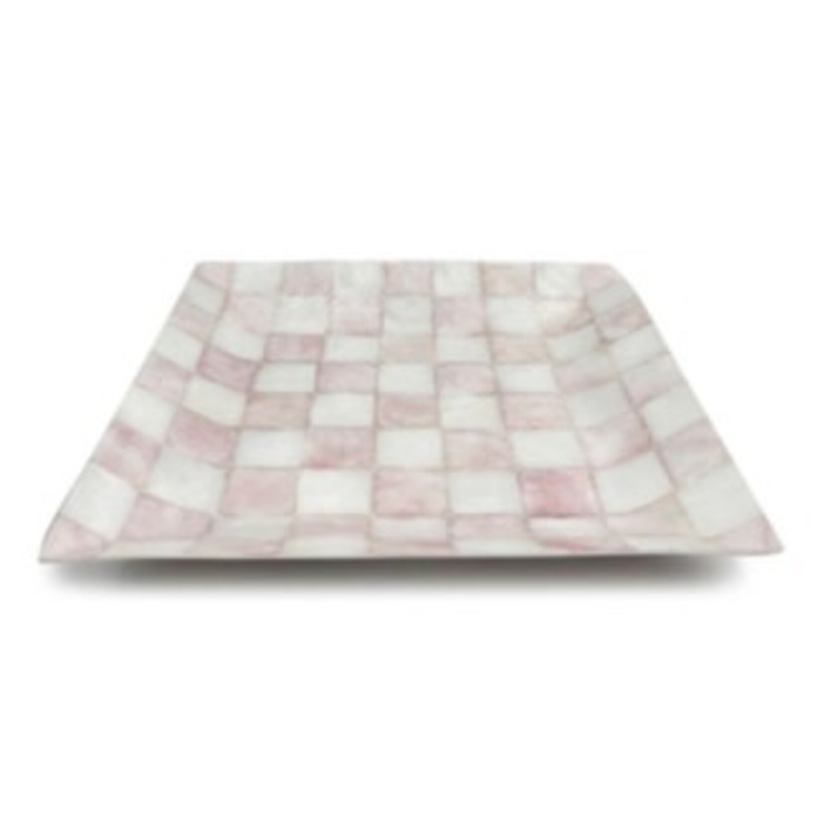 MacKenzie-Childs rosy check capiz catchall tray