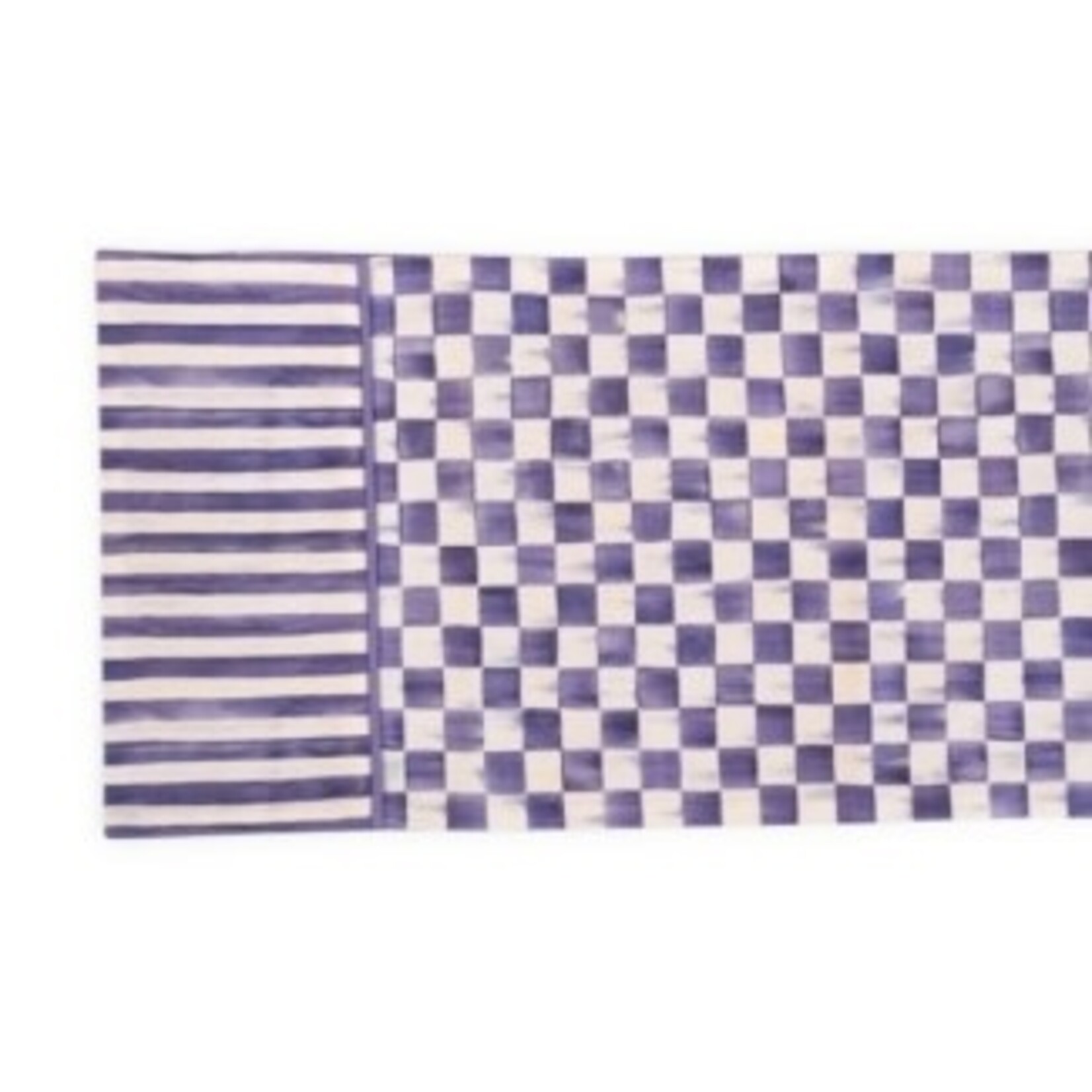MacKenzie-Childs violet check table runner