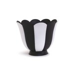 MacKenzie-Childs courtly stripe scalloped large flower pot