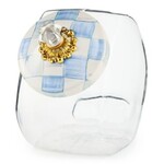 MacKenzie-Childs cookie jar with sky check lid