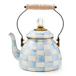 MacKenzie-Childs sky check 2 quart tea kettle