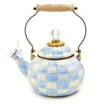 MacKenzie-Childs sky check whistling tea kettle