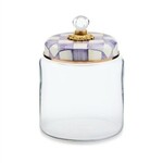 MacKenzie-Childs violet check large kitchen canister