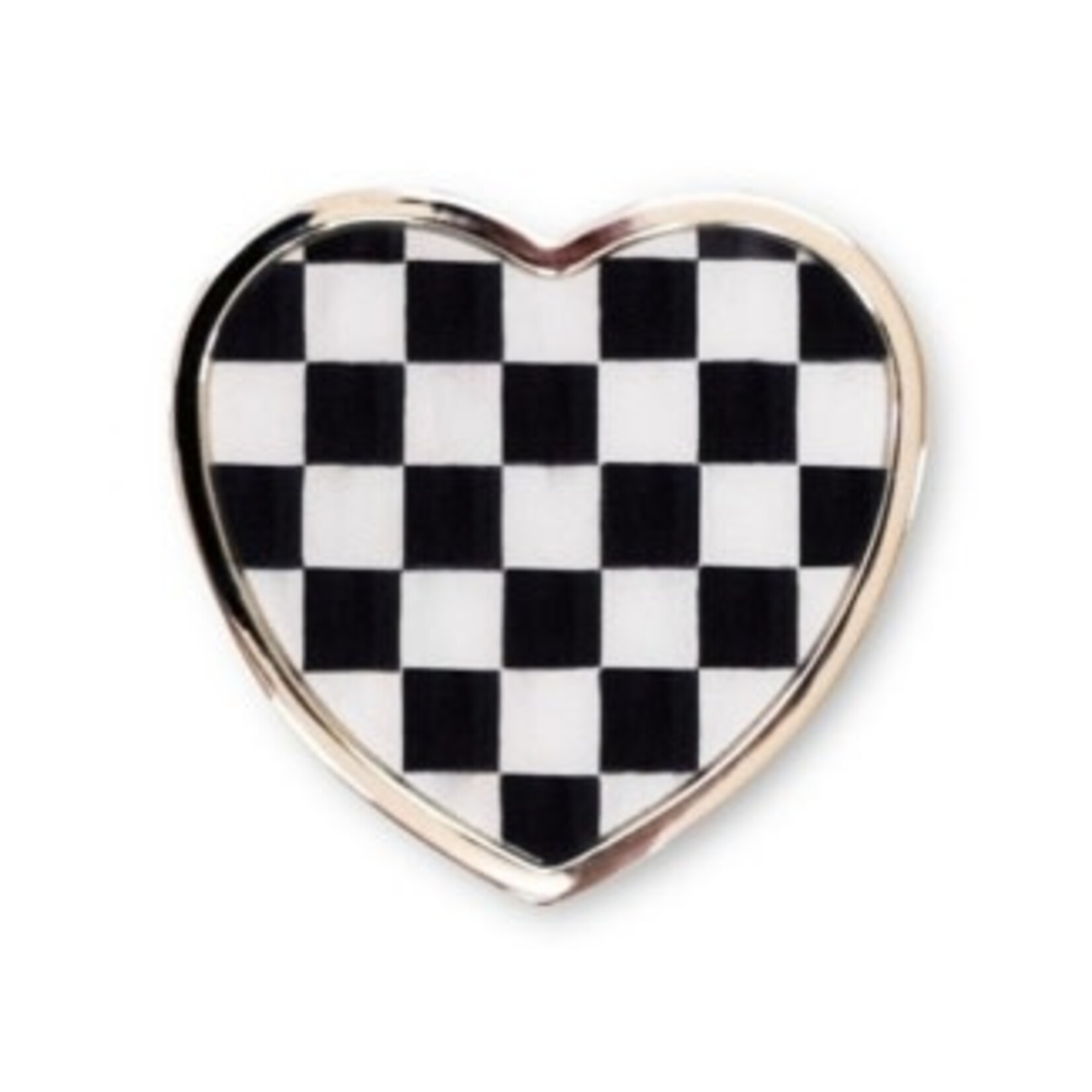 MacKenzie-Childs courtly check heart trinket box