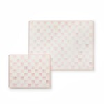 MacKenzie-Childs rosy check glass cutting boards, set of 2