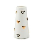 MacKenzie-Childs courtly check short heart vase