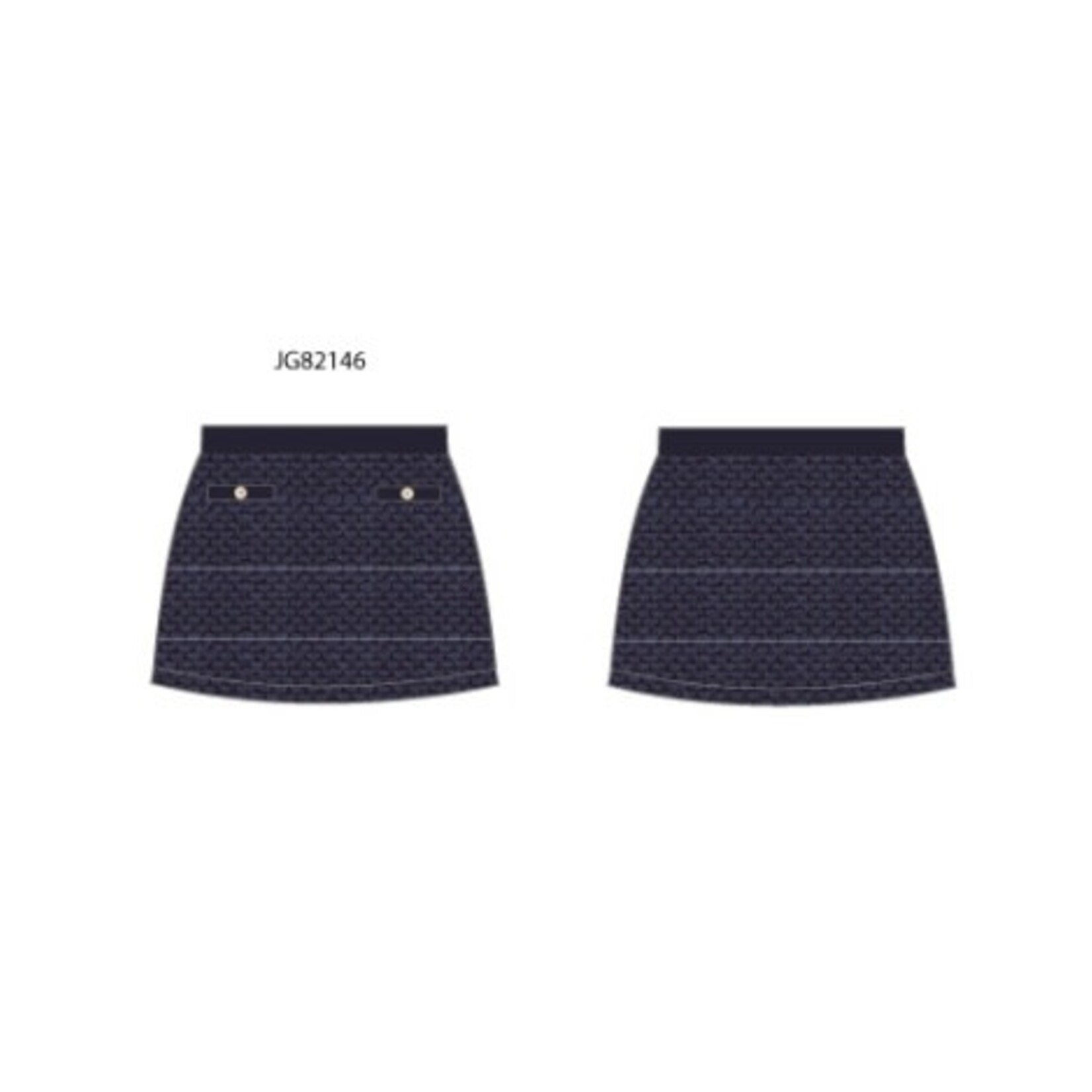 JANIE AND JACK S ES NVY BOUCLE SWTR SKIRT H1B
