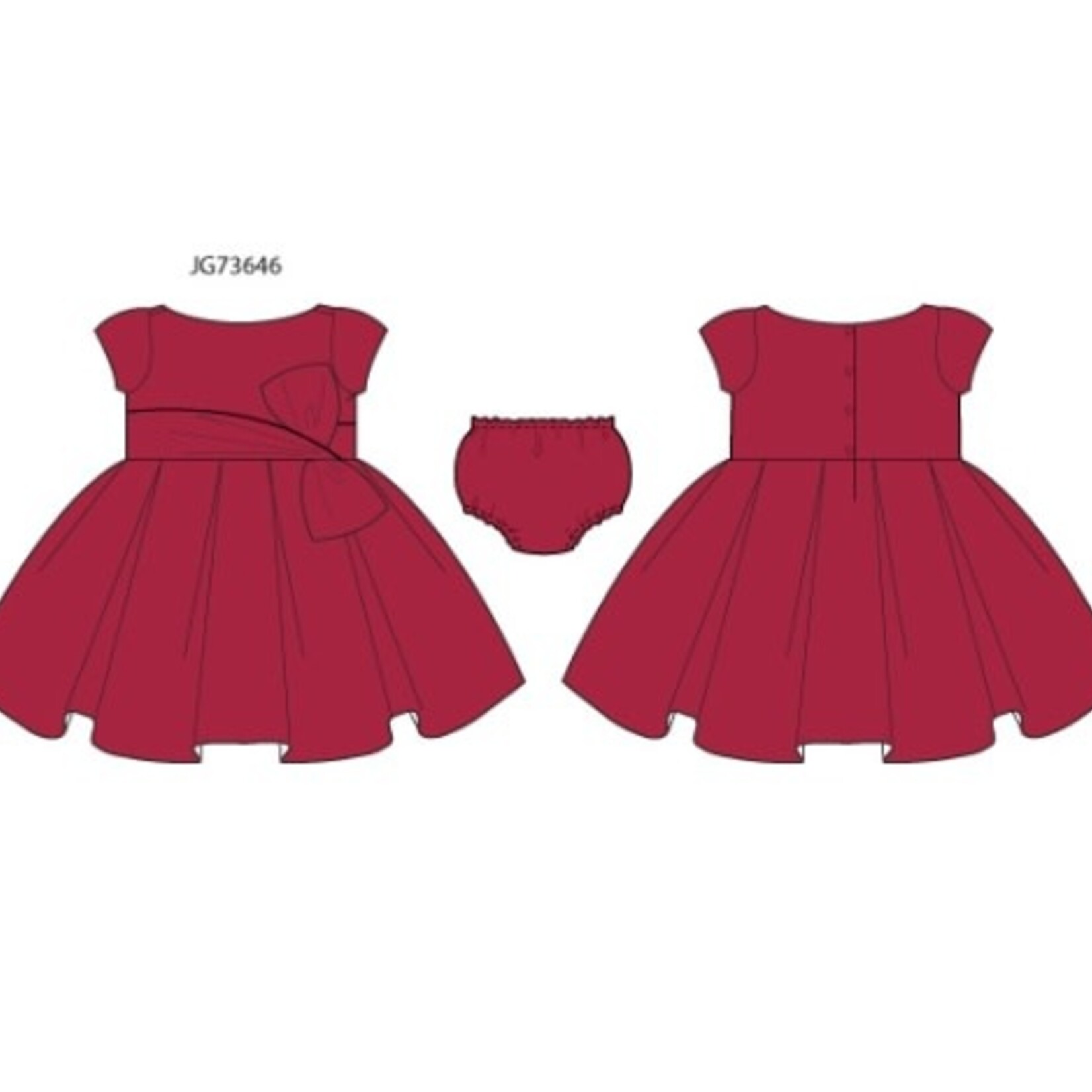 JANIE AND JACK W RED SATIN DRESS H1A