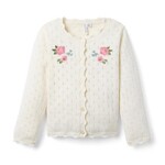 JANIE AND JACK S IVRY ROSE EMB PNTL CARDI F1A