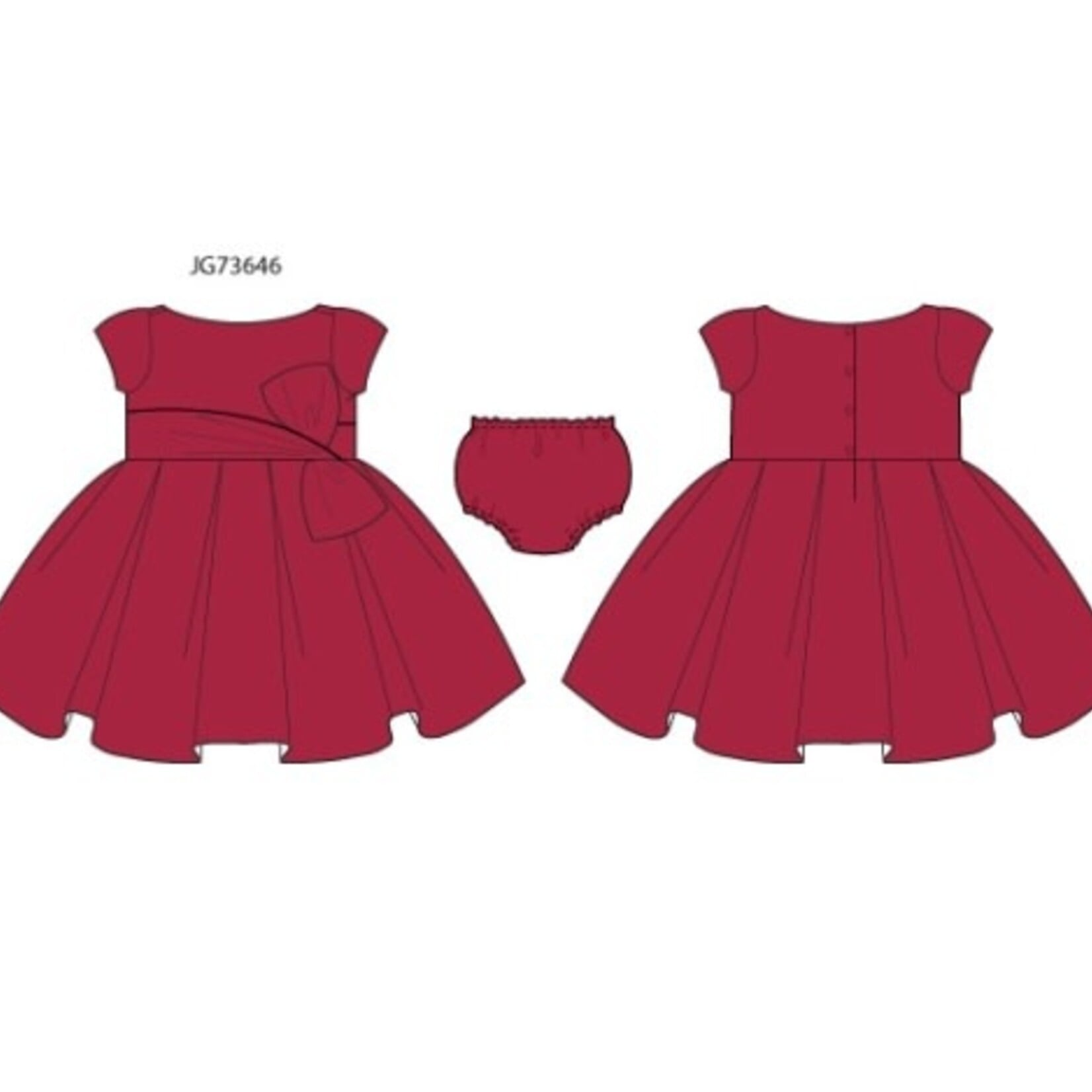 JANIE AND JACK W RED SATIN DRESS H1A