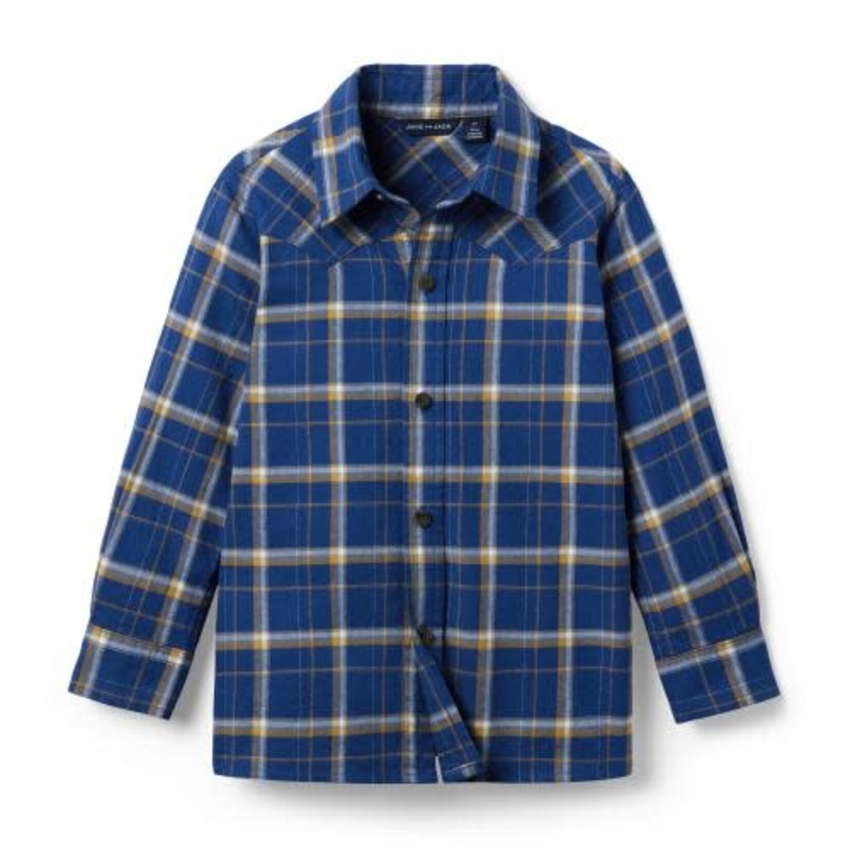 JANIE AND JACK W ES PLAID WESTERN BRUSHED TWILL LS SHIRT