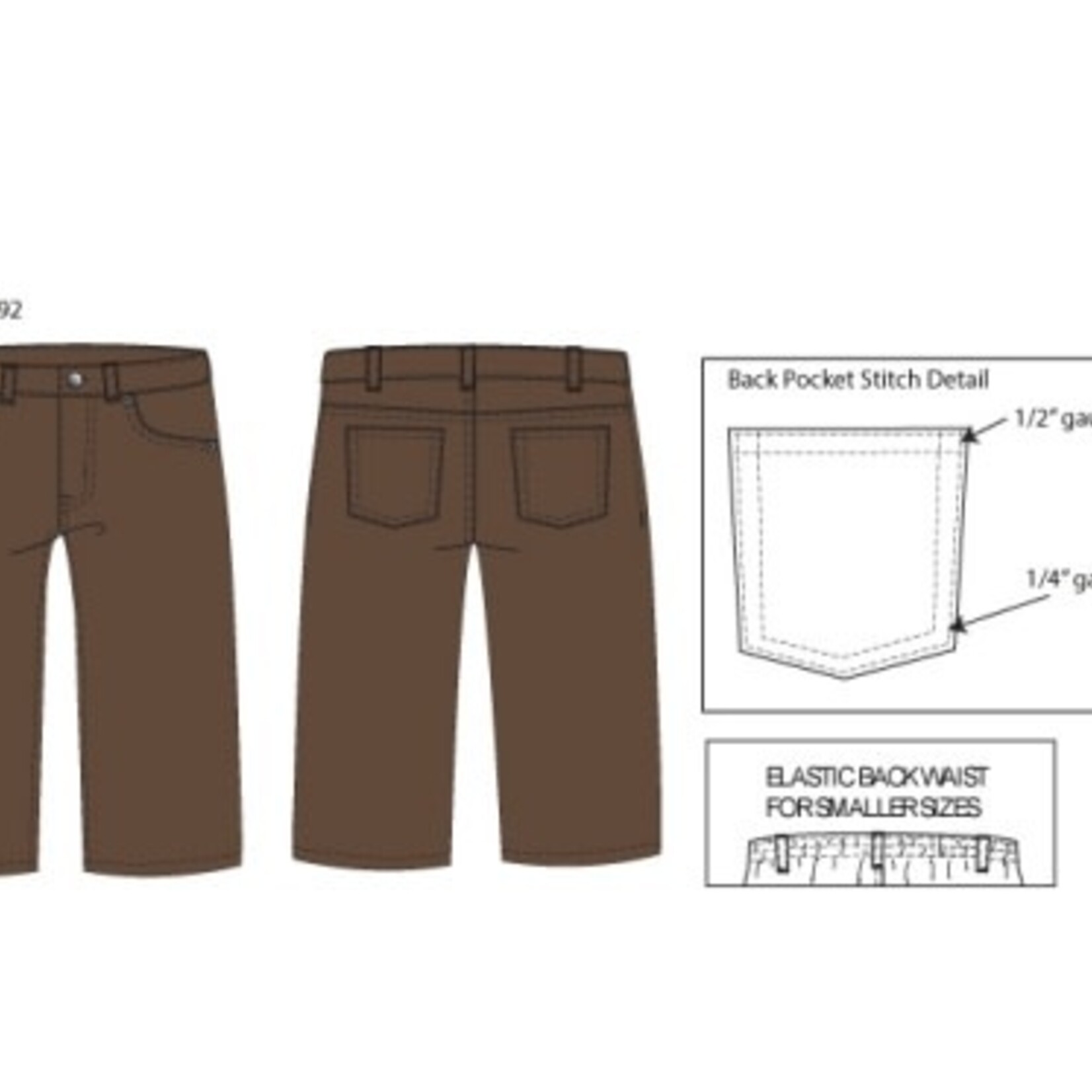 JANIE AND JACK W ES BROWN CORD 5PKT PANT FB