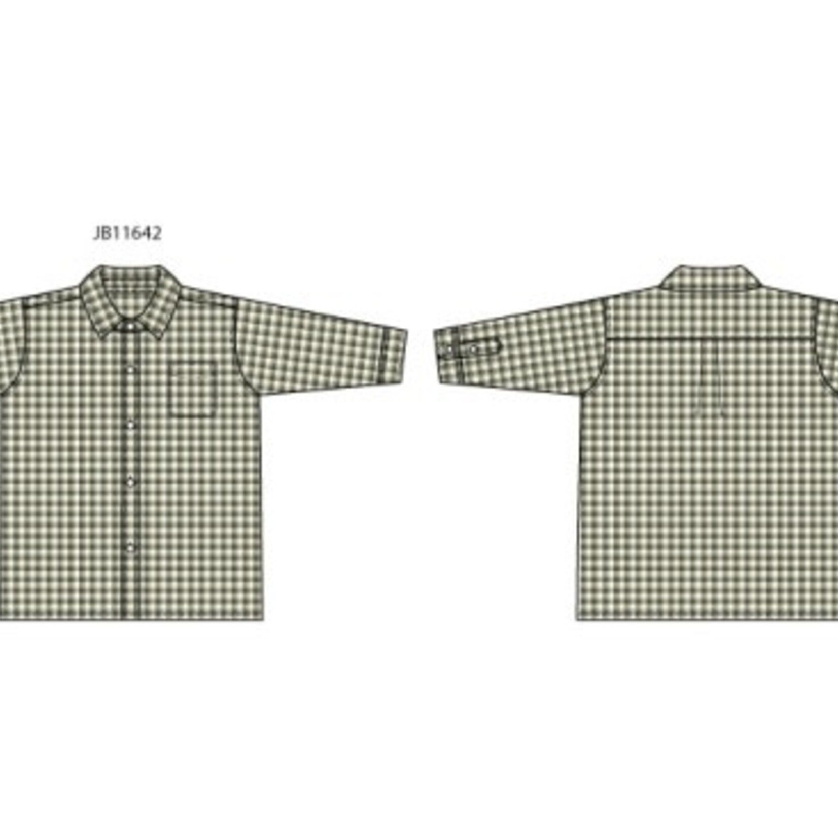 JANIE AND JACK W ES PLAID BRUSHED TWILL LS  SHIRT