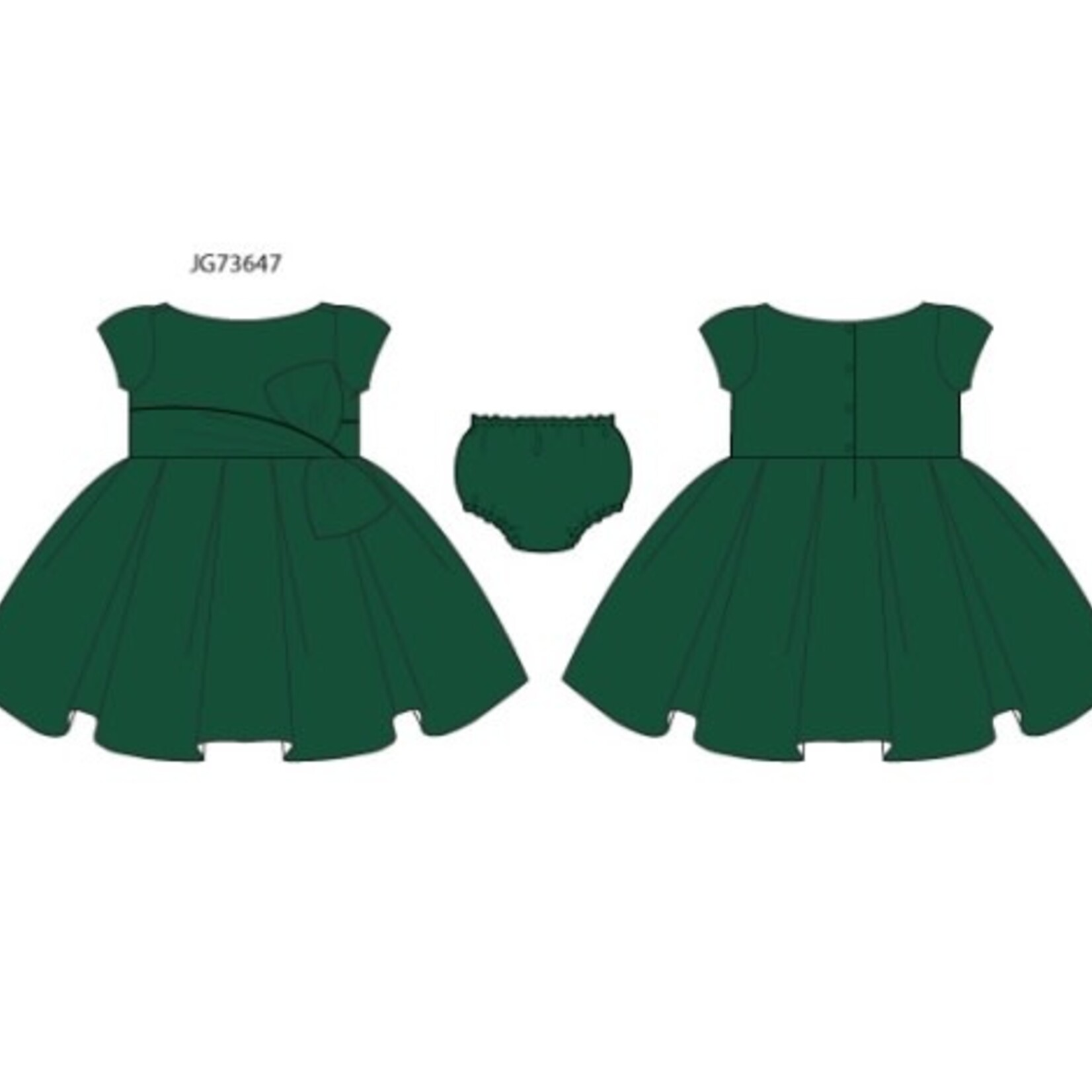 JANIE AND JACK W GREEN SATIN DRESS H1B