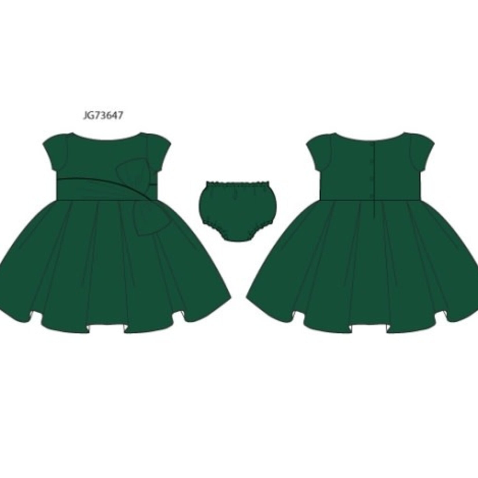 JANIE AND JACK W GREEN SATIN DRESS H1B