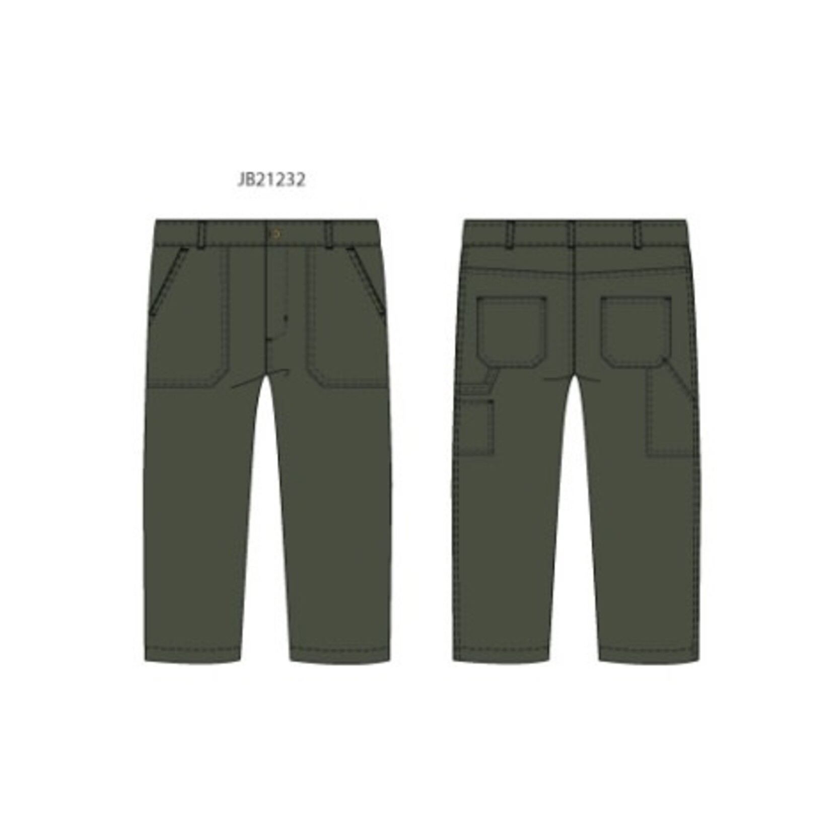 JANIE AND JACK W CARPENTER CANVAS PANT