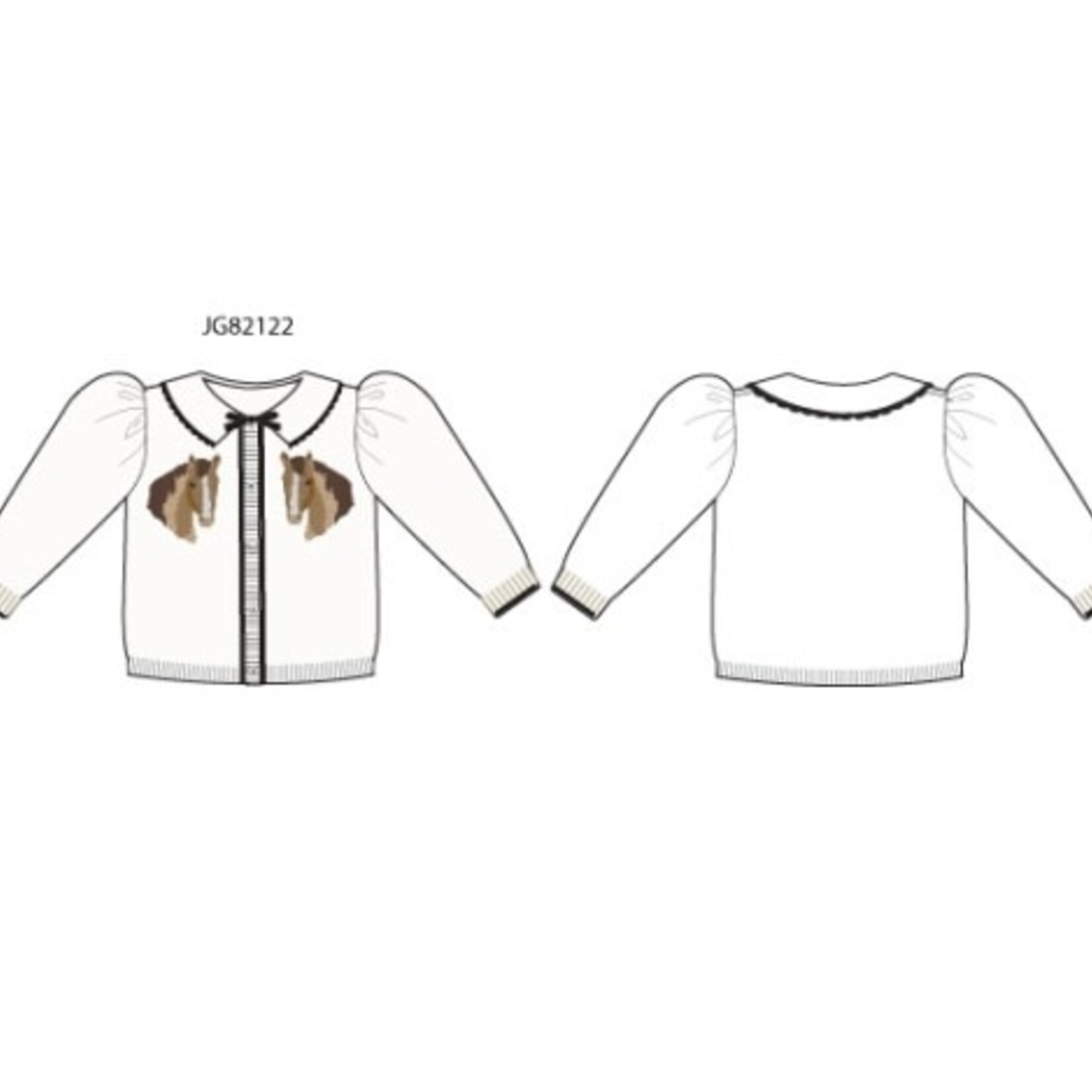 JANIE AND JACK S ES HORSE INTRS CARDIGAN