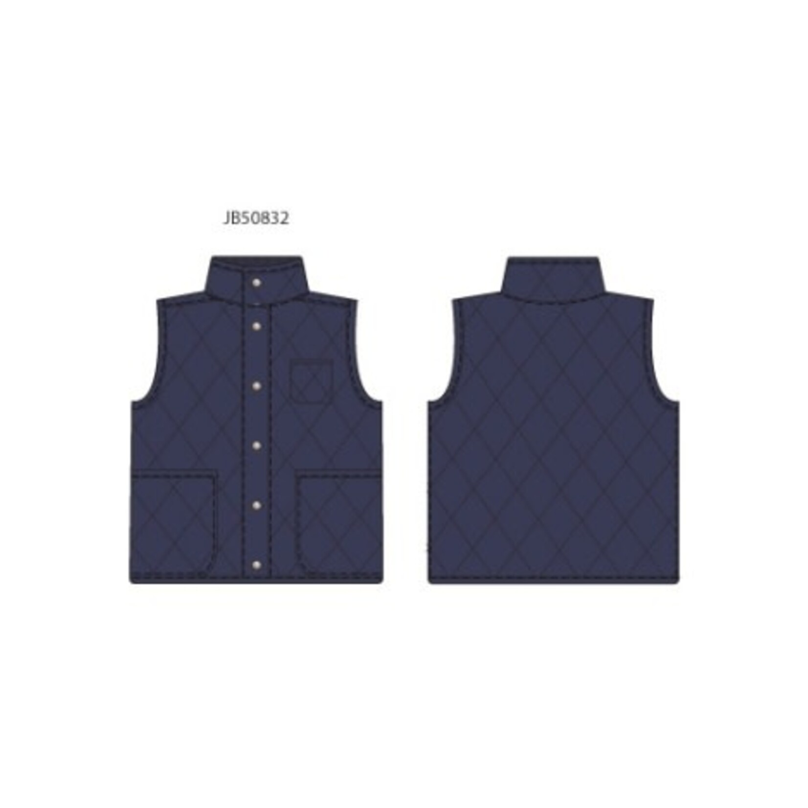 JANIE AND JACK W ES  NAVY QUILTED VEST FB