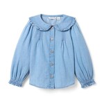 JANIE AND JACK W ES CHAMBRAY CLLR LS TOP FB