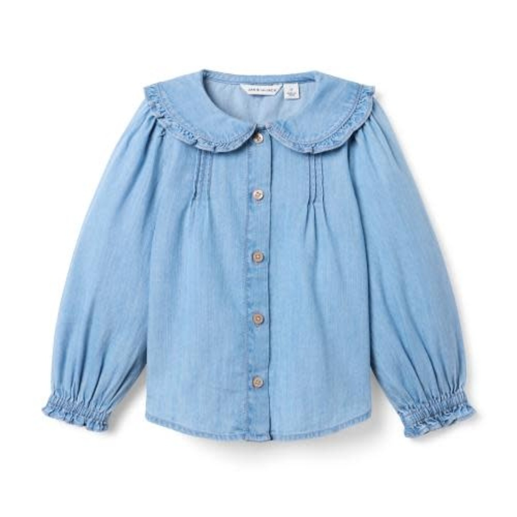JANIE AND JACK W ES CHAMBRAY CLLR LS TOP FB