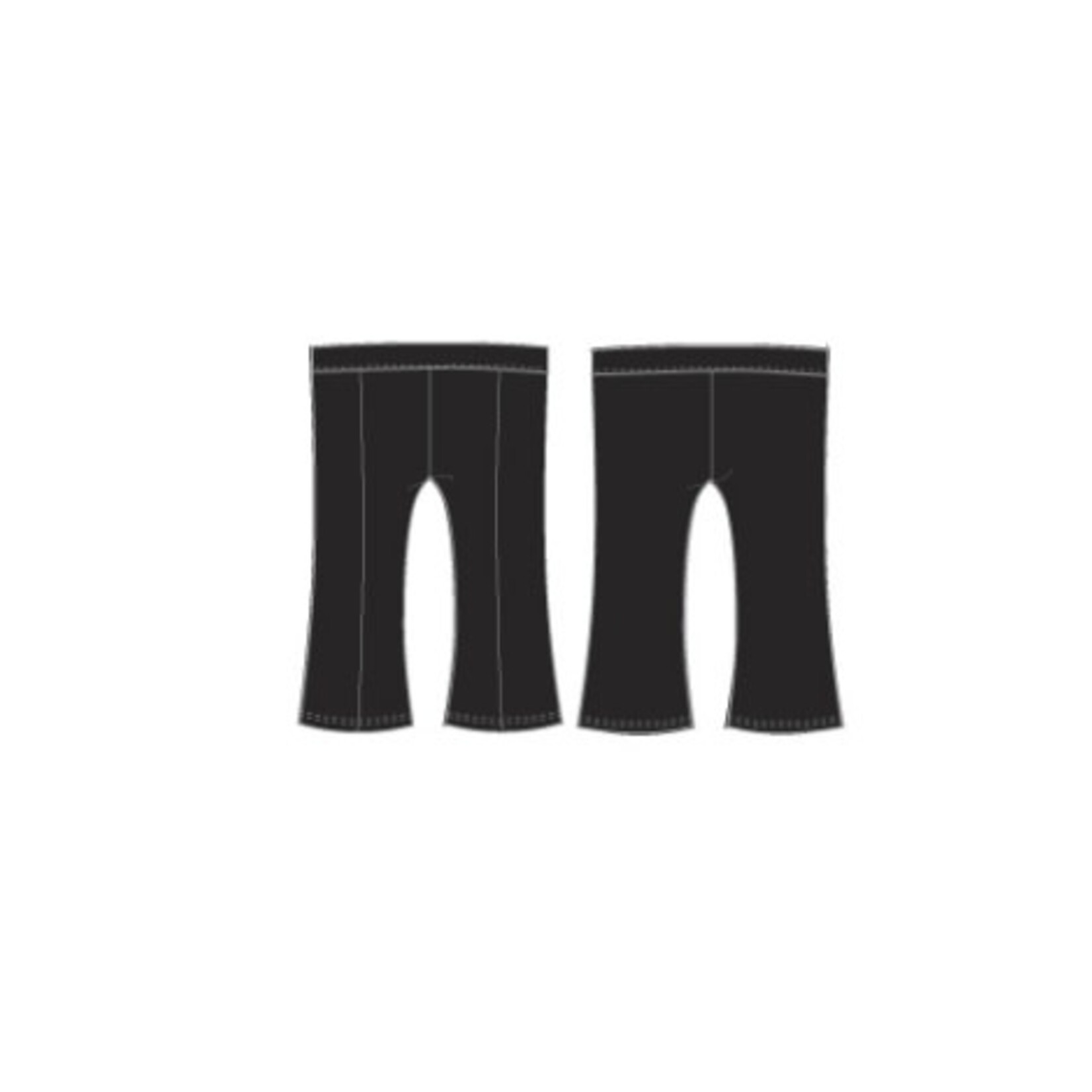 JANIE AND JACK K ES BLK RIB FLARE PANT F3B