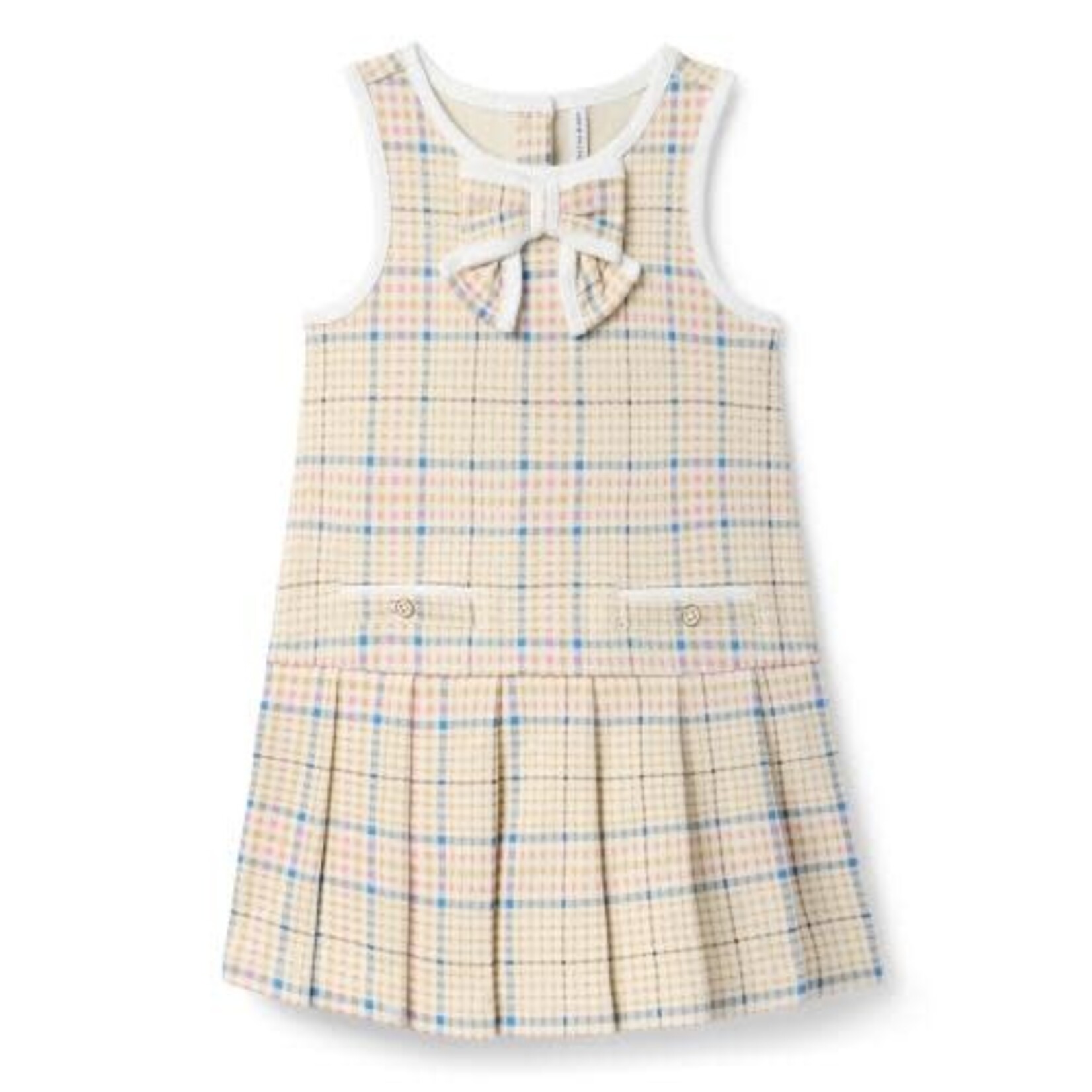 JANIE AND JACK K MULTI PLAID KNIT JACQ DRESS F1A