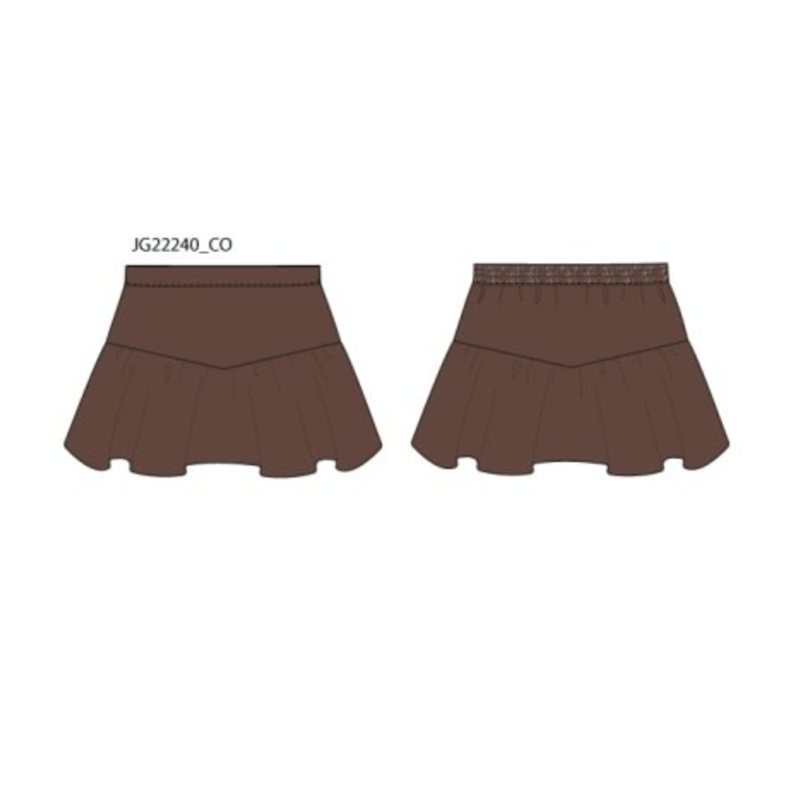 JANIE AND JACK K ES BRN SUEDE SKIRT FB