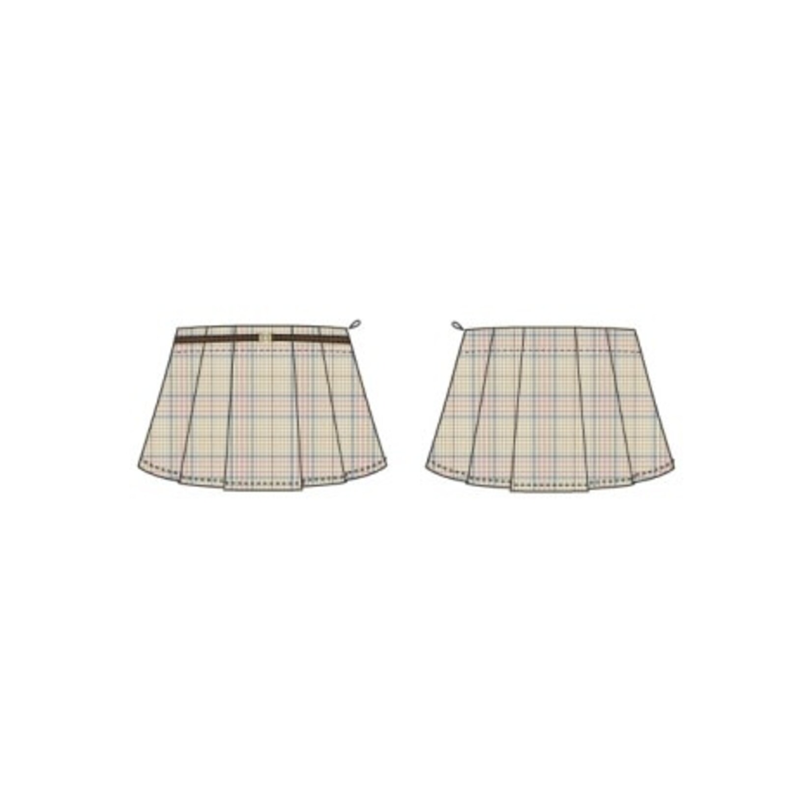 JANIE AND JACK K ES MULTI PLAID PLEAT SKIRT F1A