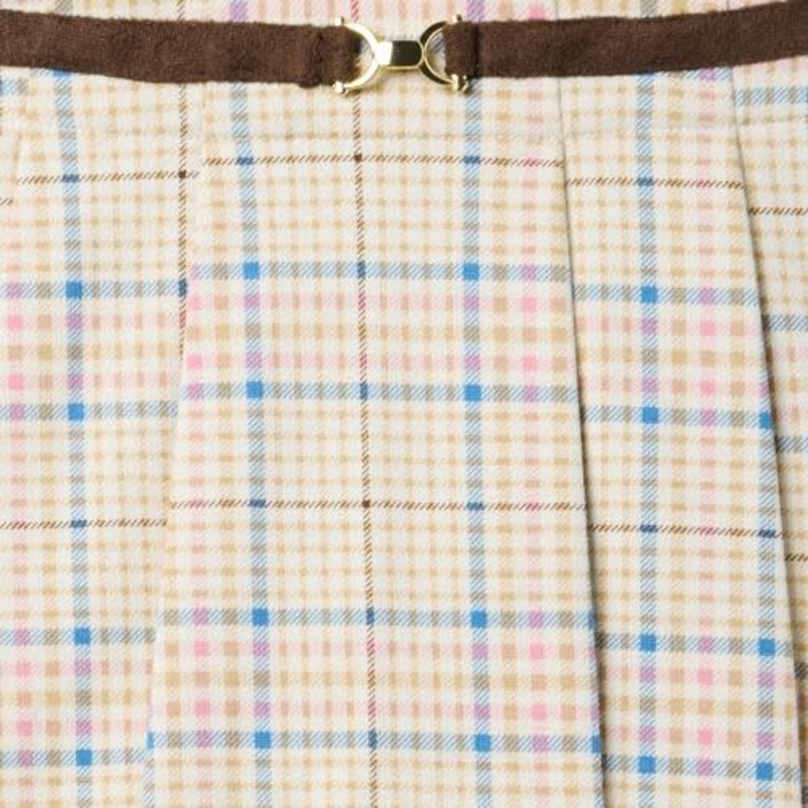 JANIE AND JACK K ES MULTI PLAID PLEAT SKIRT F1A