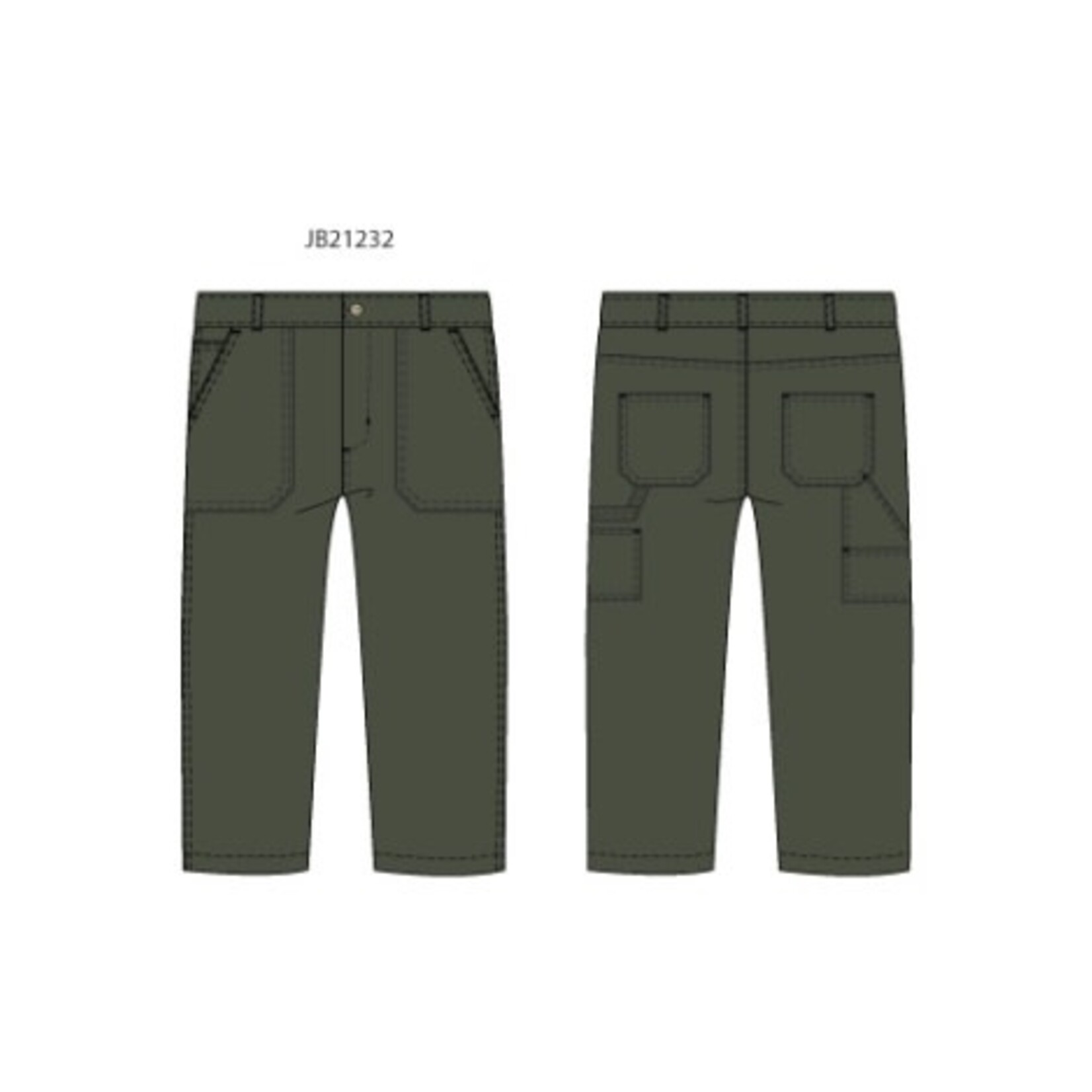 JANIE AND JACK W CARPENTER CANVAS PANT