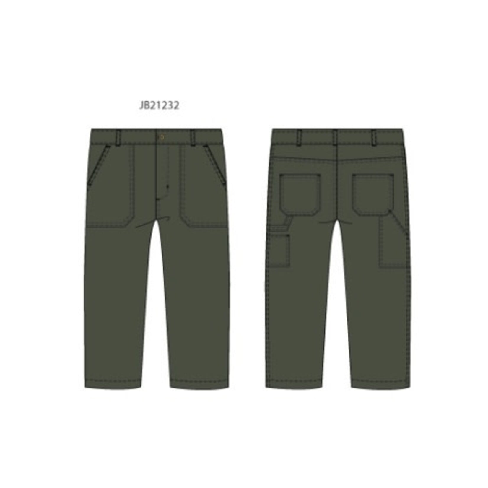 JANIE AND JACK W CARPENTER CANVAS PANT