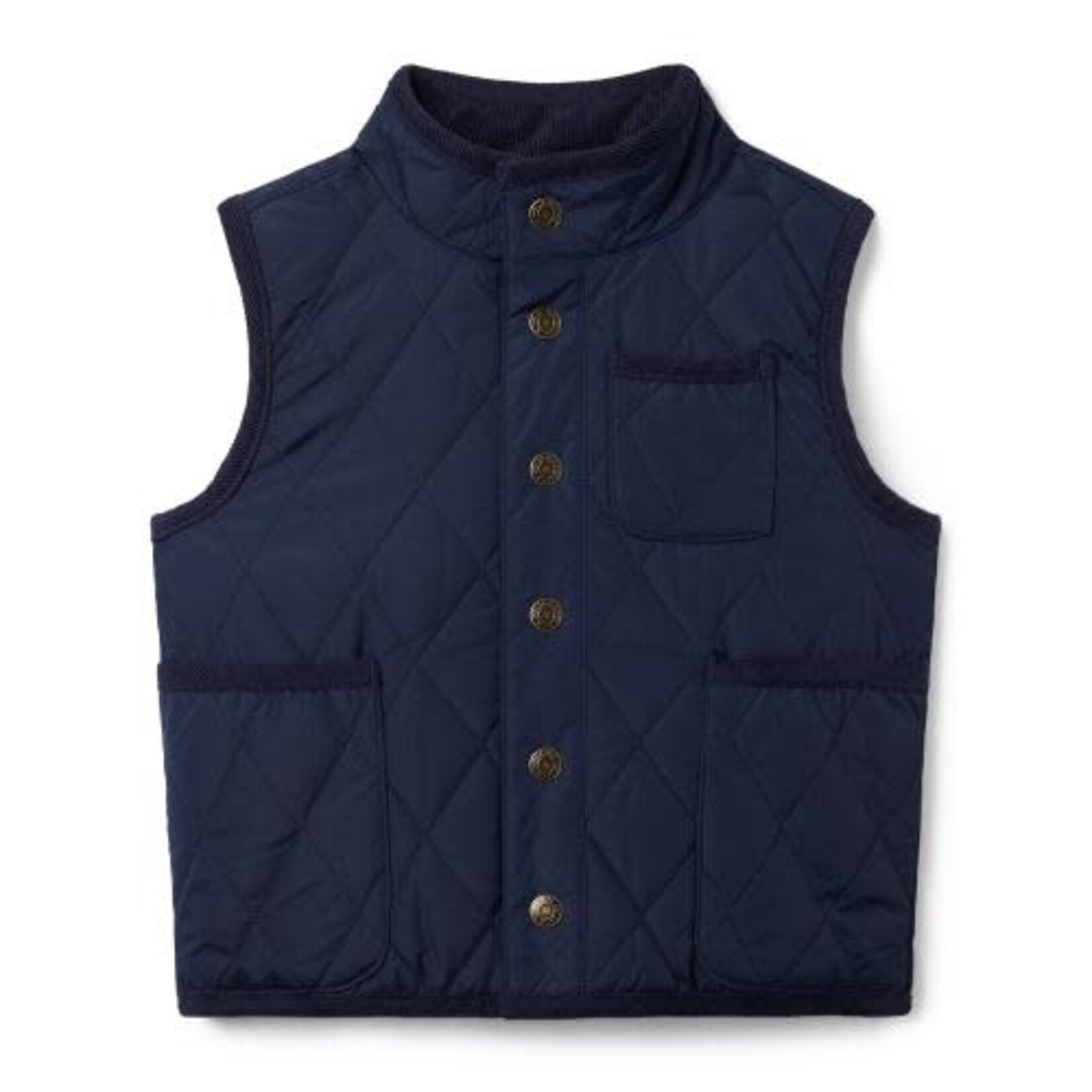 JANIE AND JACK W ES  NAVY QUILTED VEST FB