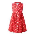 Rachel Riley Heart Sleeveless Btn Frt Dress